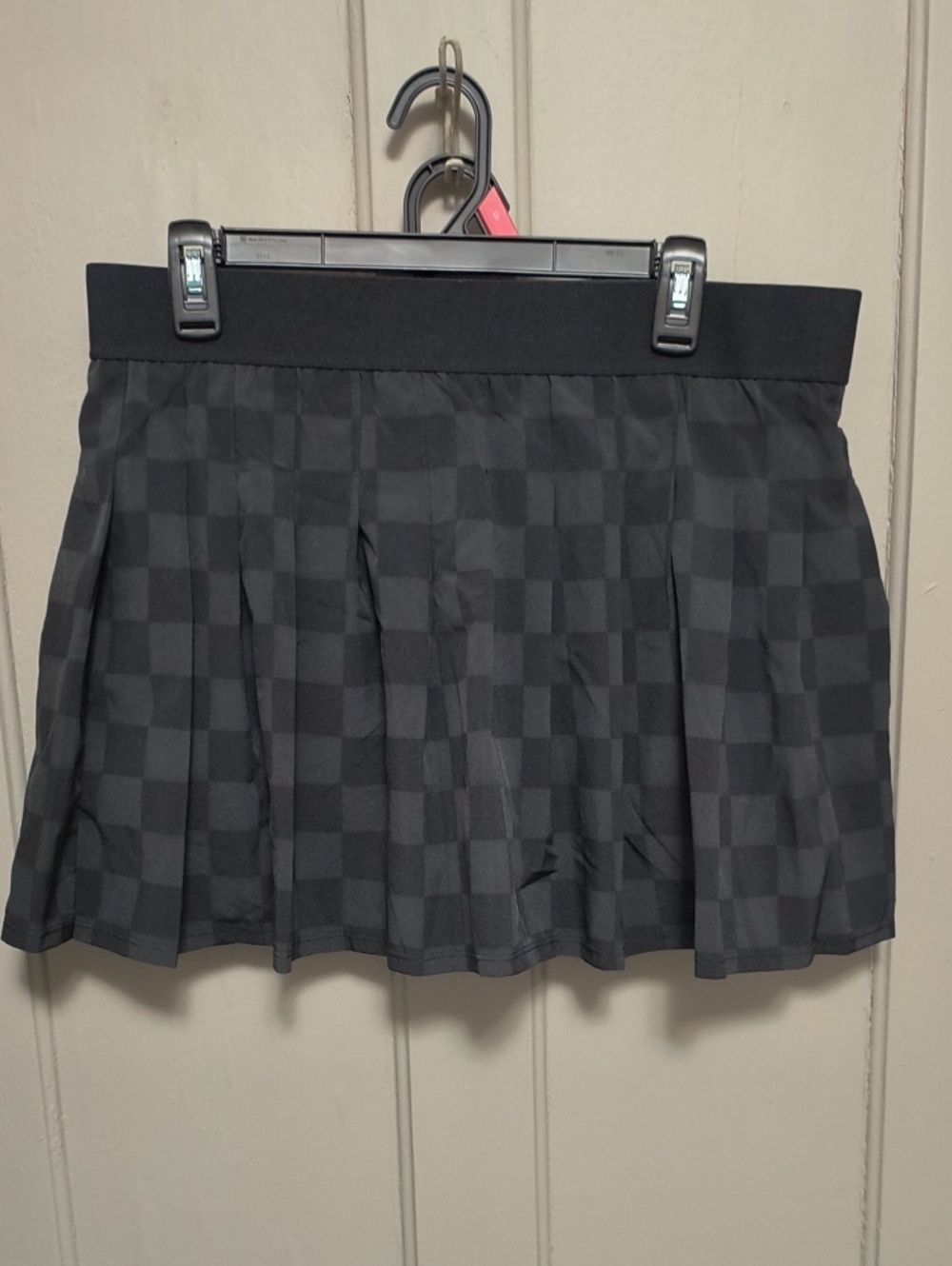 JoyLab Black Check Pleated Mini Skirt